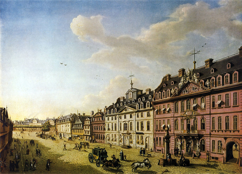 File:Uffenbach, Frankfurt Am Main-Johann Ludwig Ernst Morgenstern-Nordseite der westlichen Zeil vom Roten Haus bis zum Weidenhof-1793.jpg